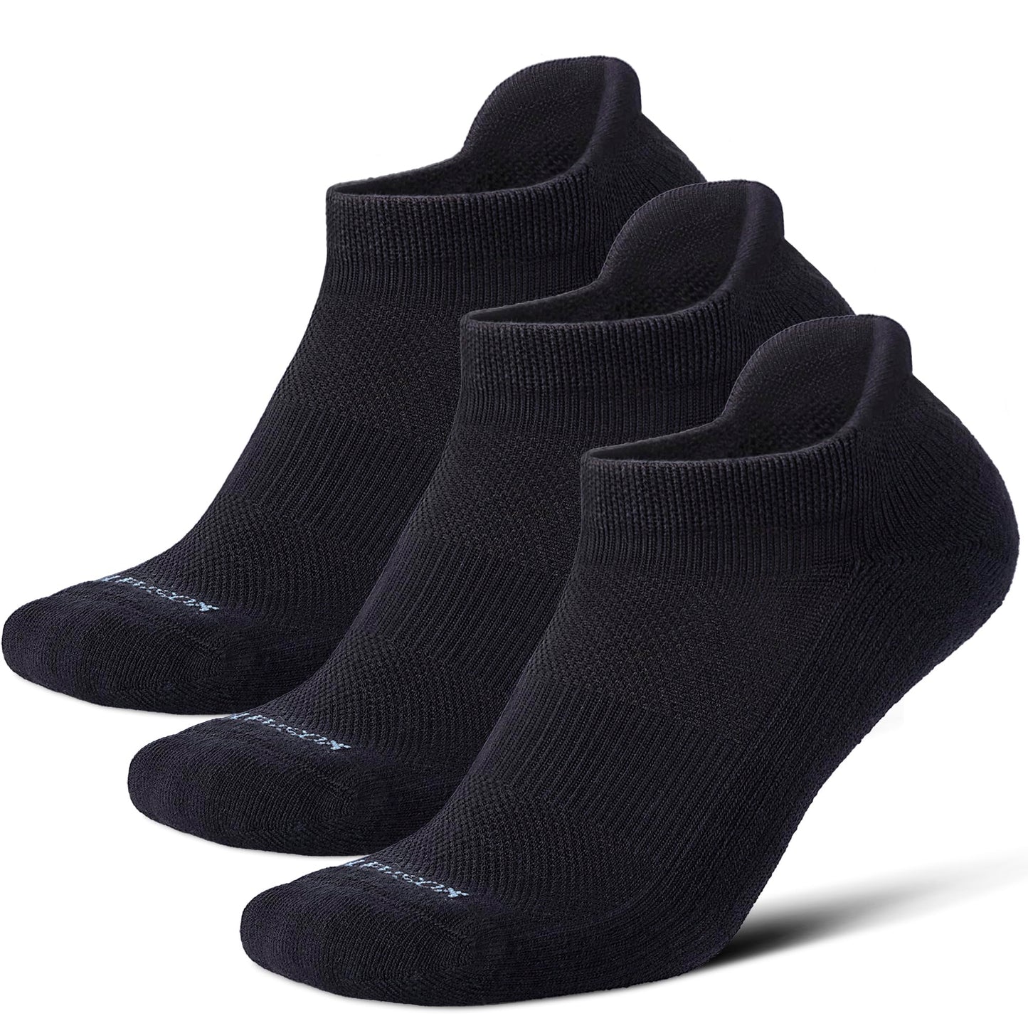 LEVSOX Ankle Compression Socks for Women and Men, Bamboo Viscose Low Cut Cushioned Athletic Running Socks