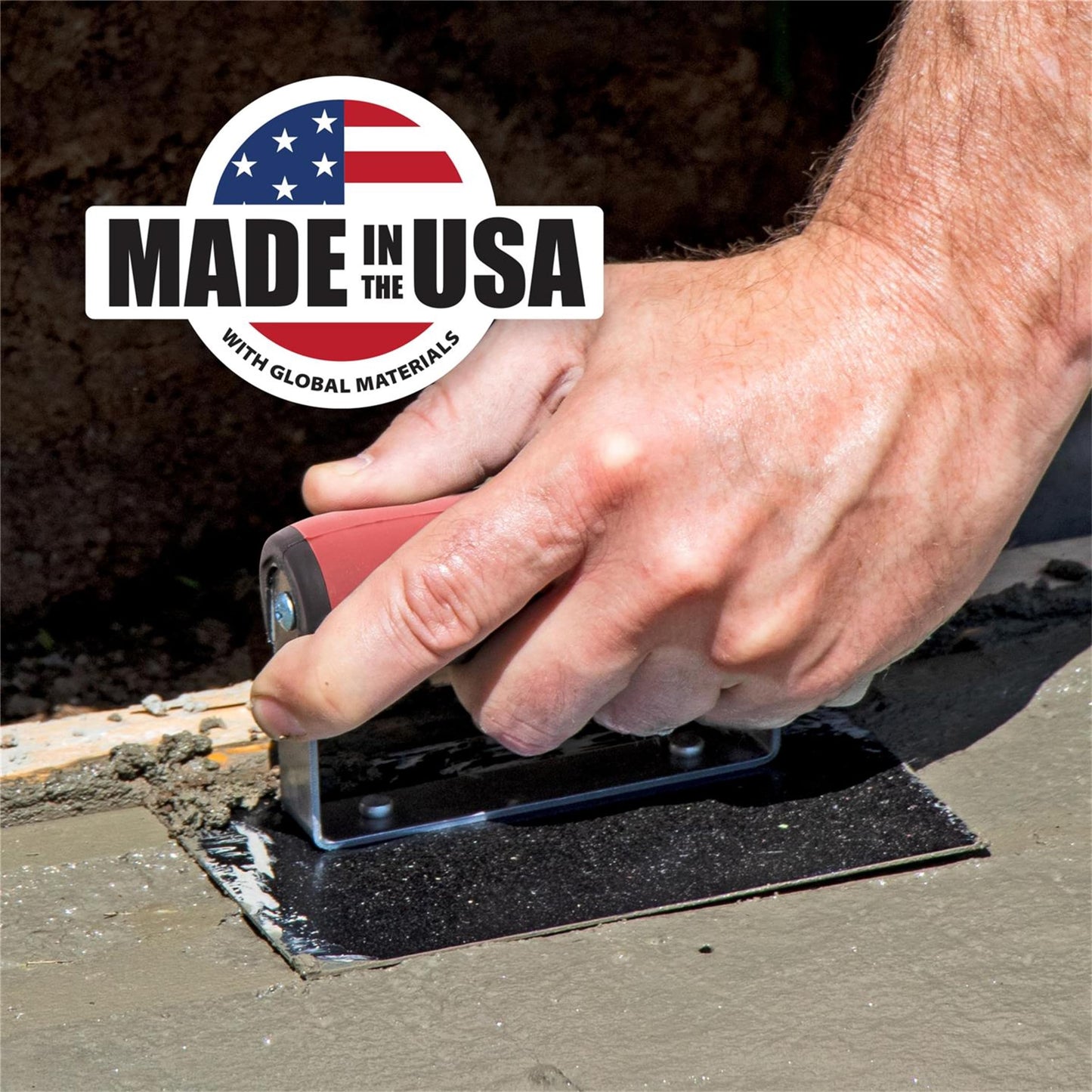 MARSHALLTOWN Curved Concrete Edger, 6 x 3 Stainless Steel Blade, 1/2 Lip x 3/8 Radius, Made In The USA, 136SSD