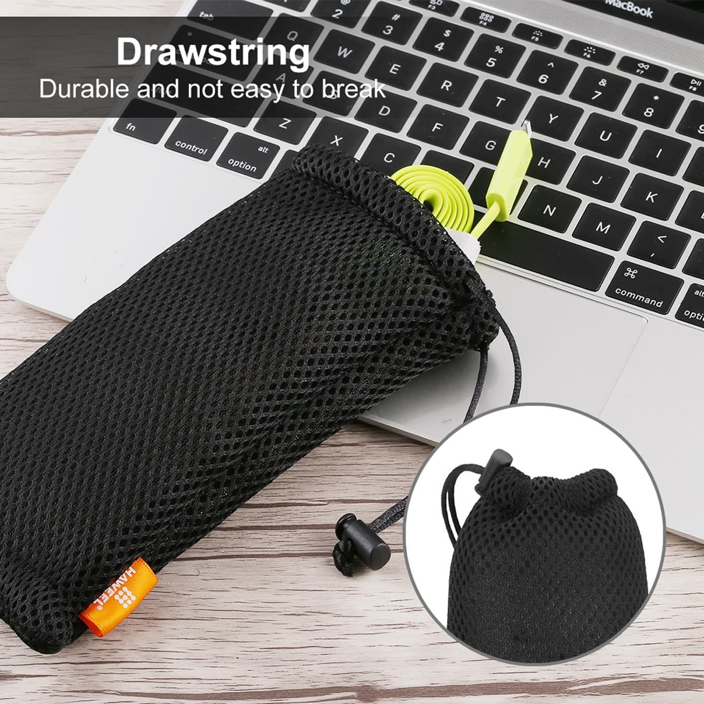 Haweel Pouch Carry Bag, Organizer for Smart Phones/Power Bank/USB Flash Drive/SD Cards and Other Accessories(Black)