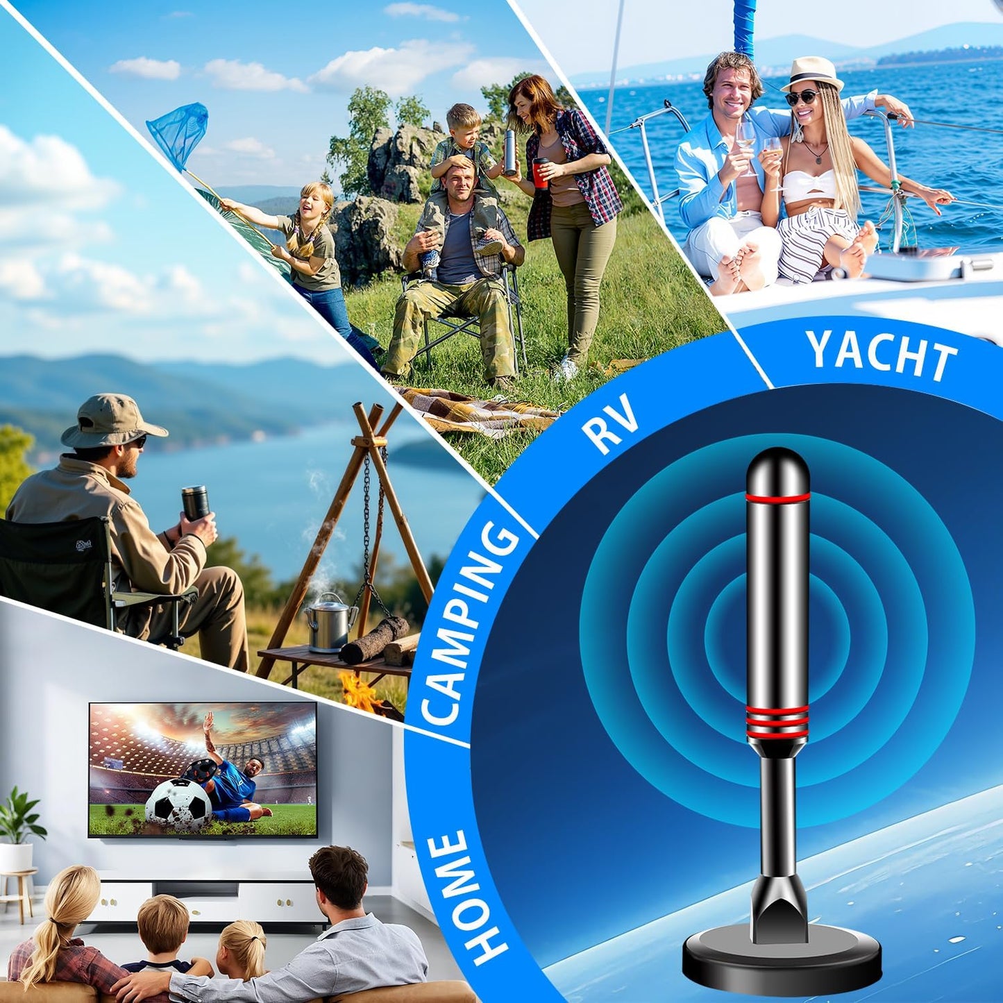 Generic 4K 1080p TV Antenna Indoor Antenna for Smart TV for Long Range Reception and All Smart TVs HD Digital Antenna
