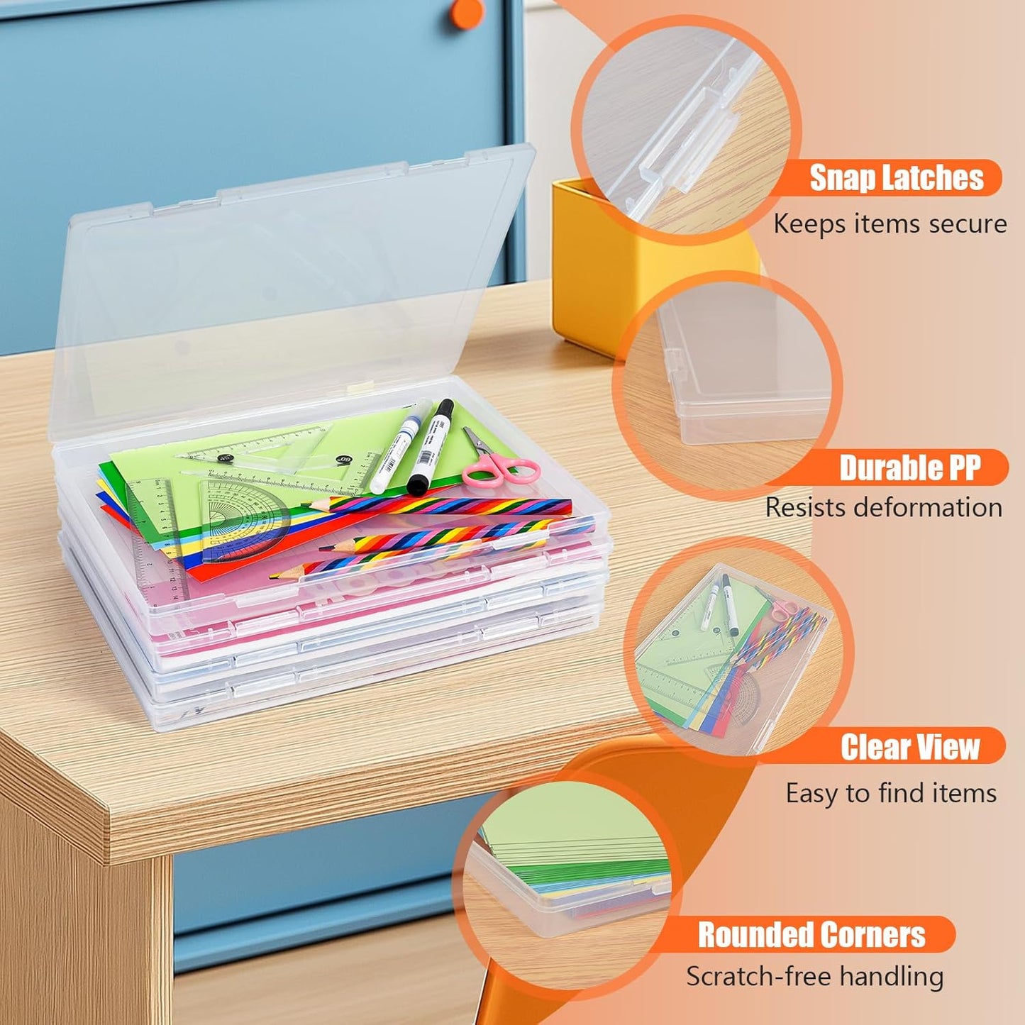 FUIJOL 11.5x8.5 Inch, 10 A4 (8.5 11.5inch-10pcs) Photo Storage Box Pcs Portable Board Game Storage Container, Paper