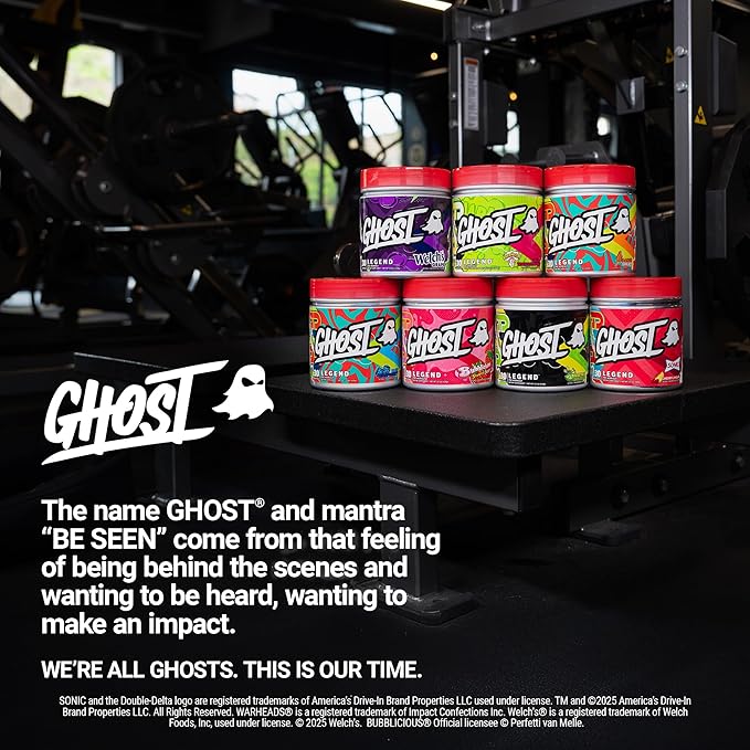 GHOST Legend Pre-Workout Powder, Blue Raspberry - 30 Servings ??Pre-Workout for Men & Women with Choline, L-Citrulline, & Beta Alanine for Energy & Focus