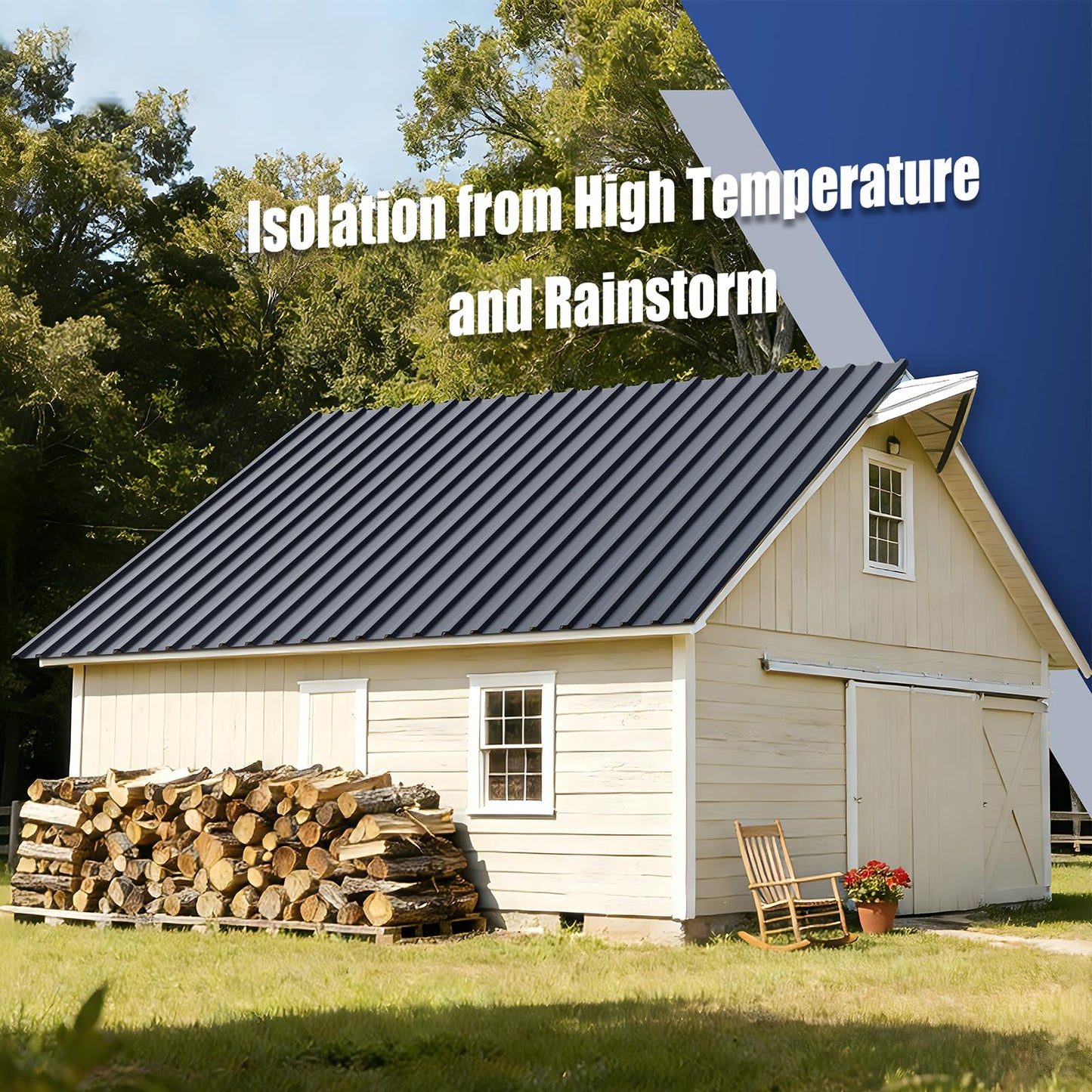Brakki Metal Roofing Panels 20pcs 111 ft², L45.28"xW17.72" Grey Corrugated Galvanized Steel Roof Panels with Screw, Heavy Duty Metal Siding Suitable for Garages Chicken Coop Sheds Stables Patio