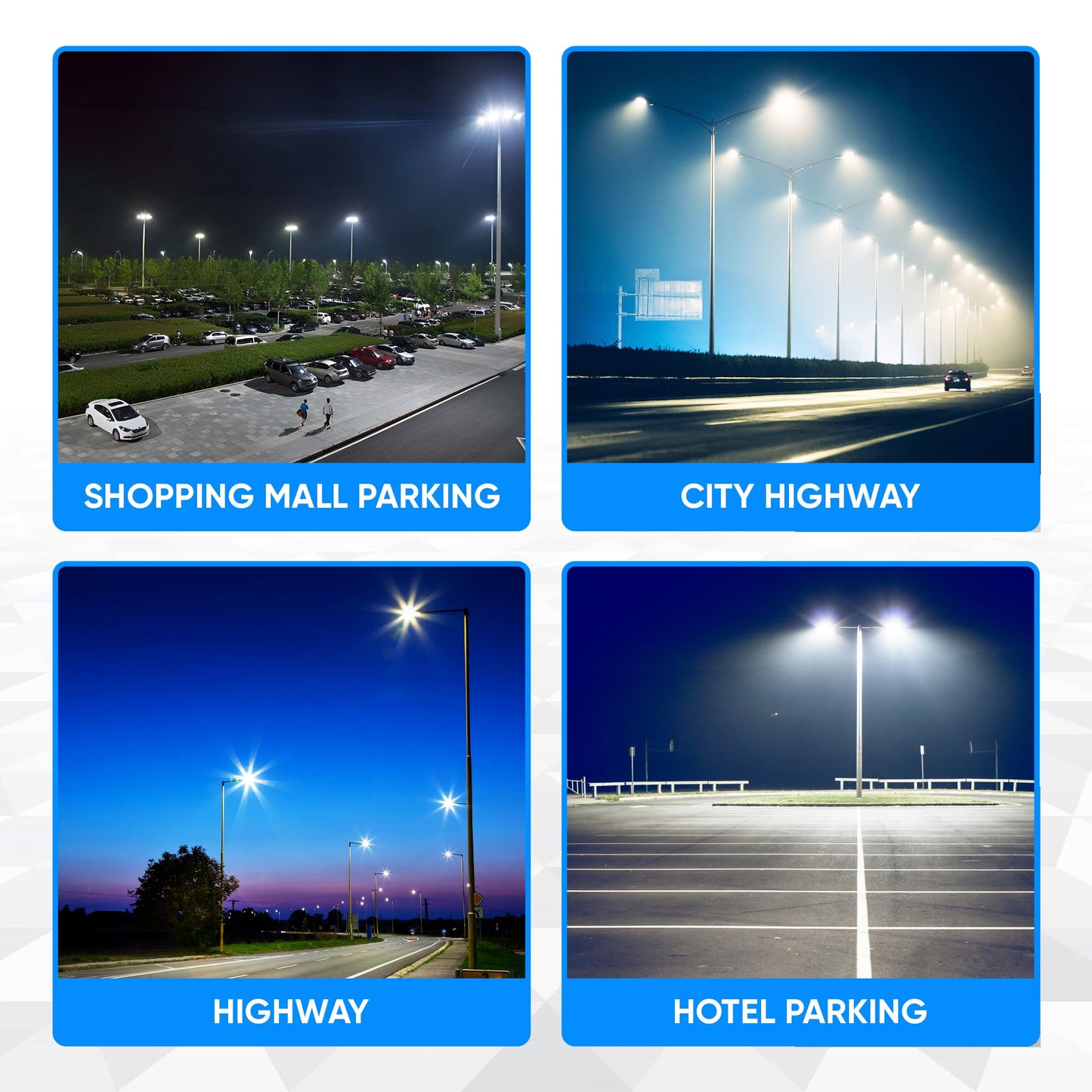 Ledmyplace LED Parking lot Light, 450W Shoebox Light with Dusk to Dawn Photocell, 60750LM, 5700K Daylight, 120-277V, IP65 Waterproof, Commercial Street & Area Lighting for Sports, Stadium,