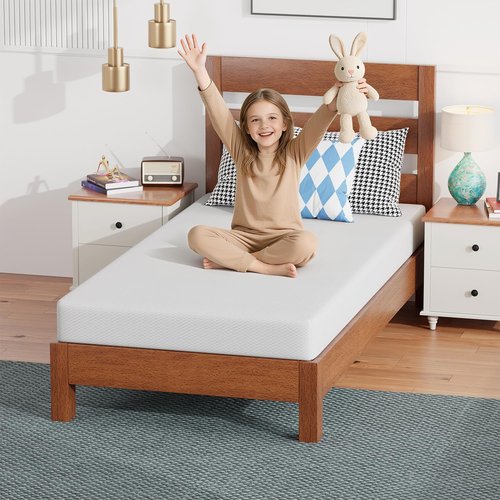 FDW 6-Inch Twin Mattress - Medium Firm Support, Breathable Foam & Washable Zipper Cover | CertiPUR-US Certified