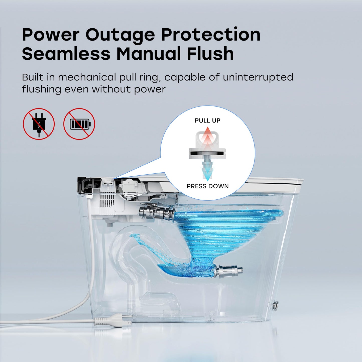 HOROW X70 Smart Toilet with Bidet Built In, Auto Open/Close, Auto Flush, Foam Shield, ADA Chair Height, Elongated Heated Seat, Instant Warm Water, Power-Off Flush