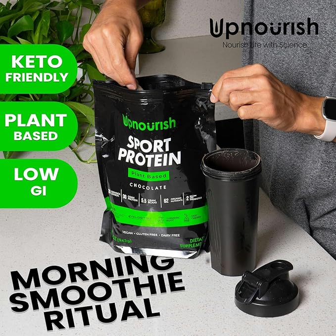 Vegan Sport Protein Powder Chocolate 20 servings ??30g Plant Based Protein, VELOSITOL, BCAAs, Organic Greens & Fruits, Probiotics, Tart Cherry for Post Workout Recovery, Inform Sports Certified Keto