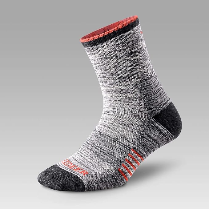 FEIDEER Men's Hiking Walking Socks, Multi-pack Wicking Cushioned Outdoor Recreation Quarter Crew Socks