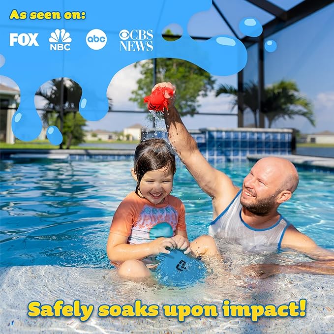 Beach Games Flying Disc Pool Toy: 2 Pack Water Discs for Kids - Soaks The Target On Impact - Best Outdoor Swimming Pool Toys for Kids - Fun Beach Games & Soft Toy Water Toys Ages 4-8 8-12 +