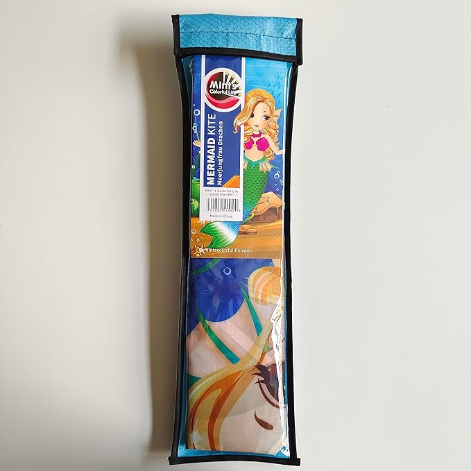 Mint's Colorful Life Mermaid Kite for Girls & Kids, Easiest to Fly Delta Kite