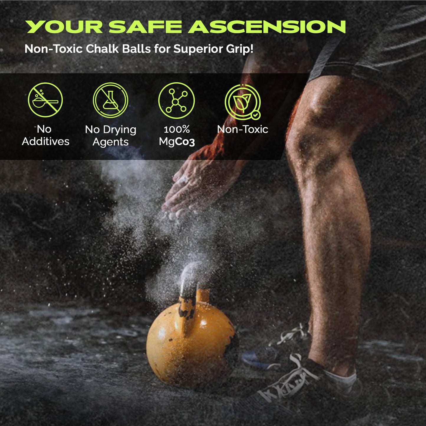 Rage Fitness Gym Chalk Balls, Magnesium Carbonate Athletic Chalk for Excellent Grip, Gym Workout Grip Chalk, Weightlifting, Gymnastics - 2 pack