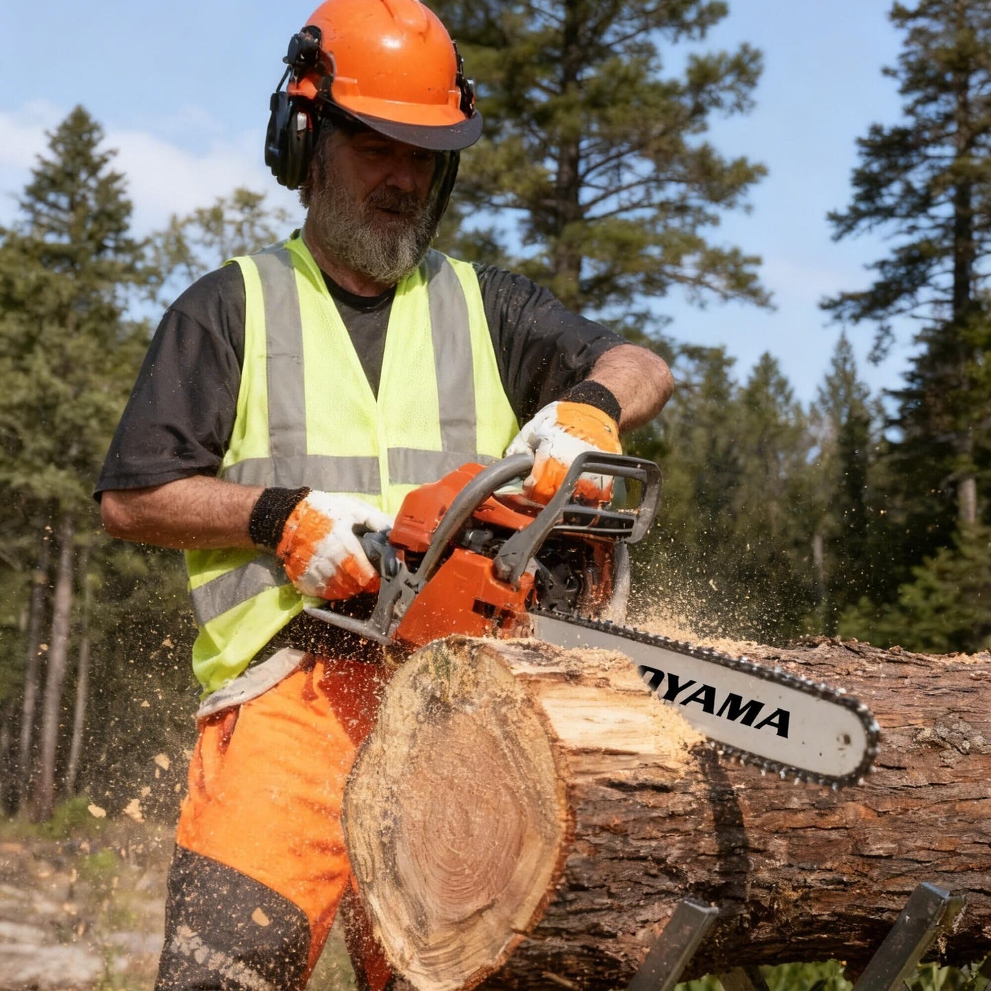 PROYAMA 68CC 2-Cycle Top Handle Gas Powered Chainsaw 24 Inch 20 Inch Petrol Handheld Cordless Chain Saw for Tree Wood Cutting