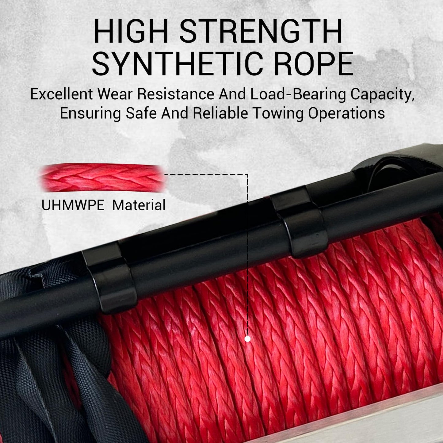 10,000LB Electric Vehicle Winch - 12V Electric Winch with Wireless Remote, 85Ft Synthetic Rope & IP67 Waterproof Design - Heavy Duty Off-Road Winch for Wrangler, UTV, ATV, Trucks
