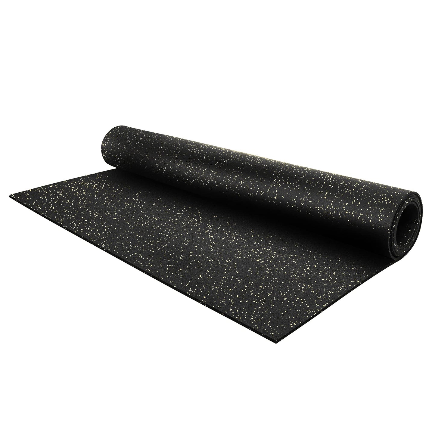 Flooring Inc 1/4" Tough Rubber Flooring Roll | Flexible Recycled Rubber Mats for Home Gym, Sheds, Horse Stall or Trailer | Heavy Duty Rubber Mat - 4'x10' - Tan