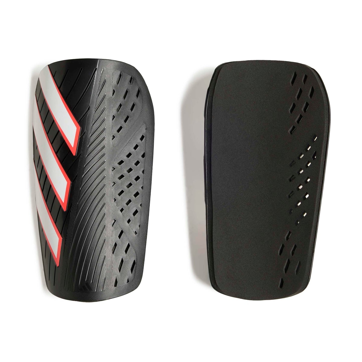 adidas Unisex-Adult Tiro Shinguard Club, Black/White/Lucid Red, Medium