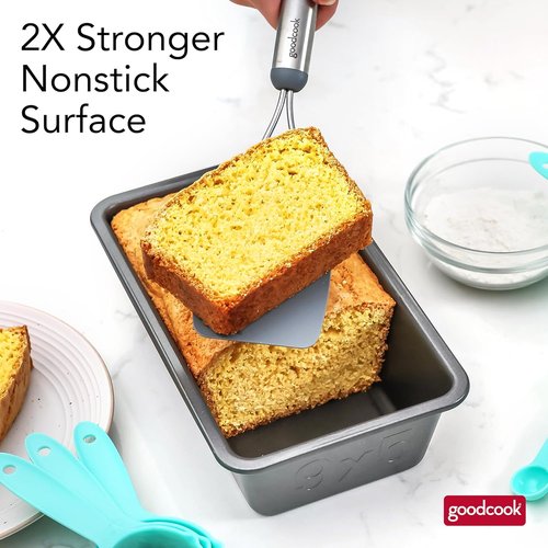 GoodCook PRO Loaf Pan - Nonstick Carbon Steel Bakeware | Easy-Clean, Oven & Dishwasher Safe, 9 x 5-Inch, Gray
