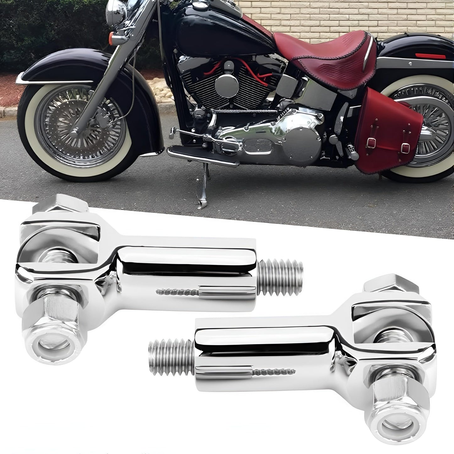 Motorcycle foot pegs Supports Mounts Clevis Fits For Harley Davidson Softail 2000-2006 (Chrome) harley pegs Mount Bolts