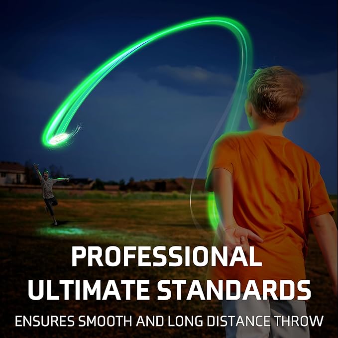 Glow in The Dark Flying Discs, Light Up | Sports Unique Gift, Professional Long & Precise Flights Very Bright