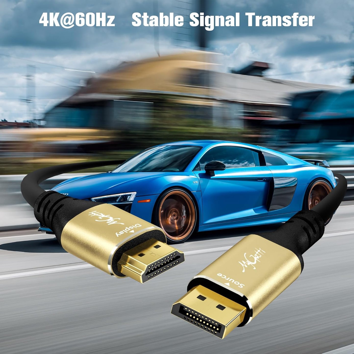 Mygatti 4K 30FT, DisplayPort to HDMI Cable DP to HDMI Video Uni-Directional Cord Adapter, Compatible with Dell, NVIDIA