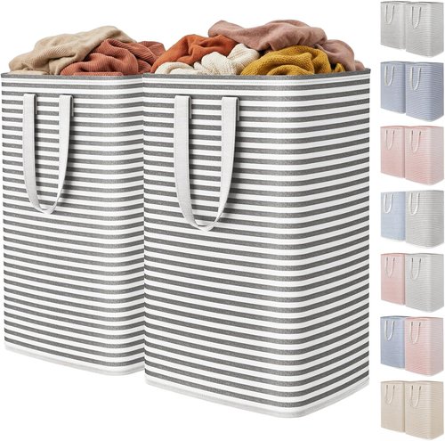 Lifewit Laundry Basket - 80L Collapsible Hamper with Reinforced Handles | Waterproof Design, Black