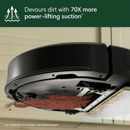 iRobot Roomba 104 Vacuum & Mop Robot - Self-Emptying for 75 Days, Powerful Suction, Ideal for Pet Hair | Smart Navigation