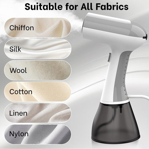 GS01 Handheld Clothes Steamer - 1500W High Power, 400ml Water Tank, Fast 20s Heat-Up, Portable Design