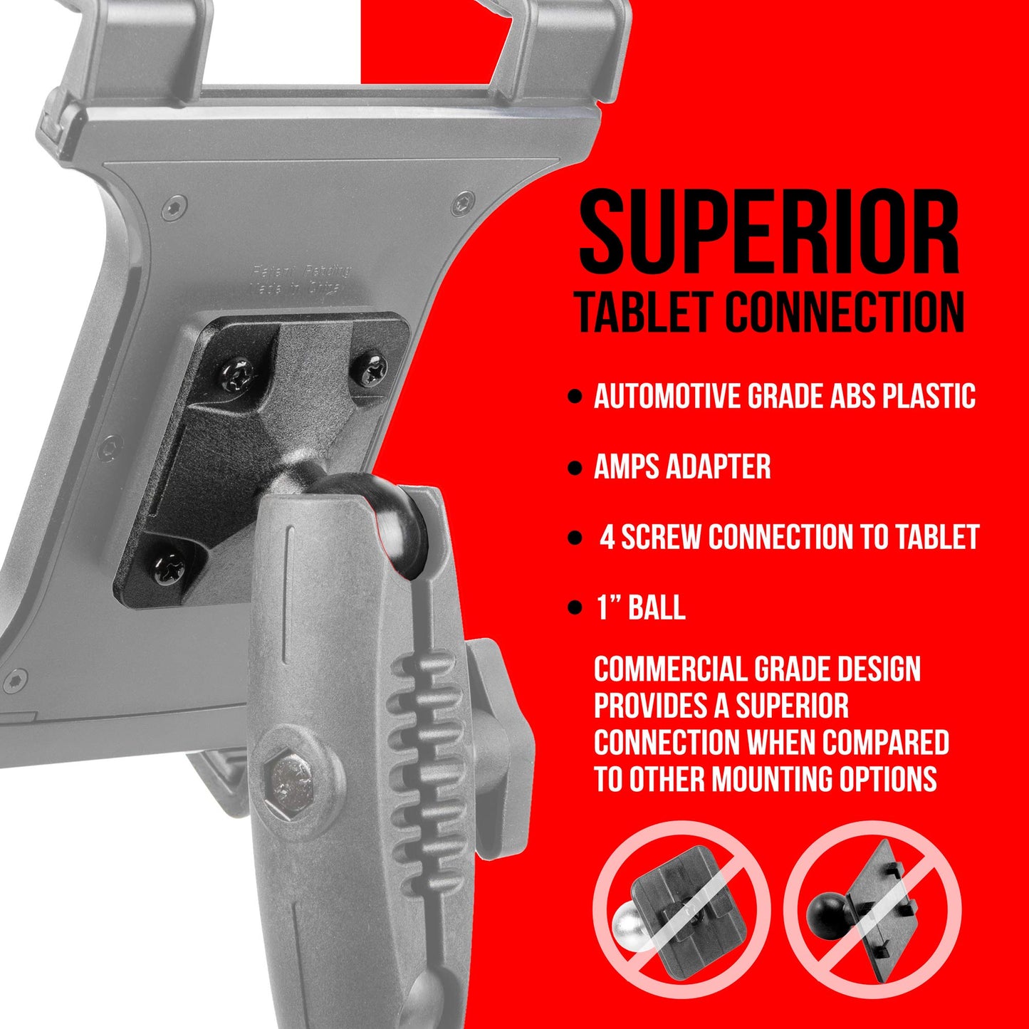 Tackform Universal Tablet Holder Compatible with Stationary Bicycle, Treadmill, Elliptical, Spin Bike, Microphone Stand, and Indoor Exercise Equipment - Compatible with iPad and More