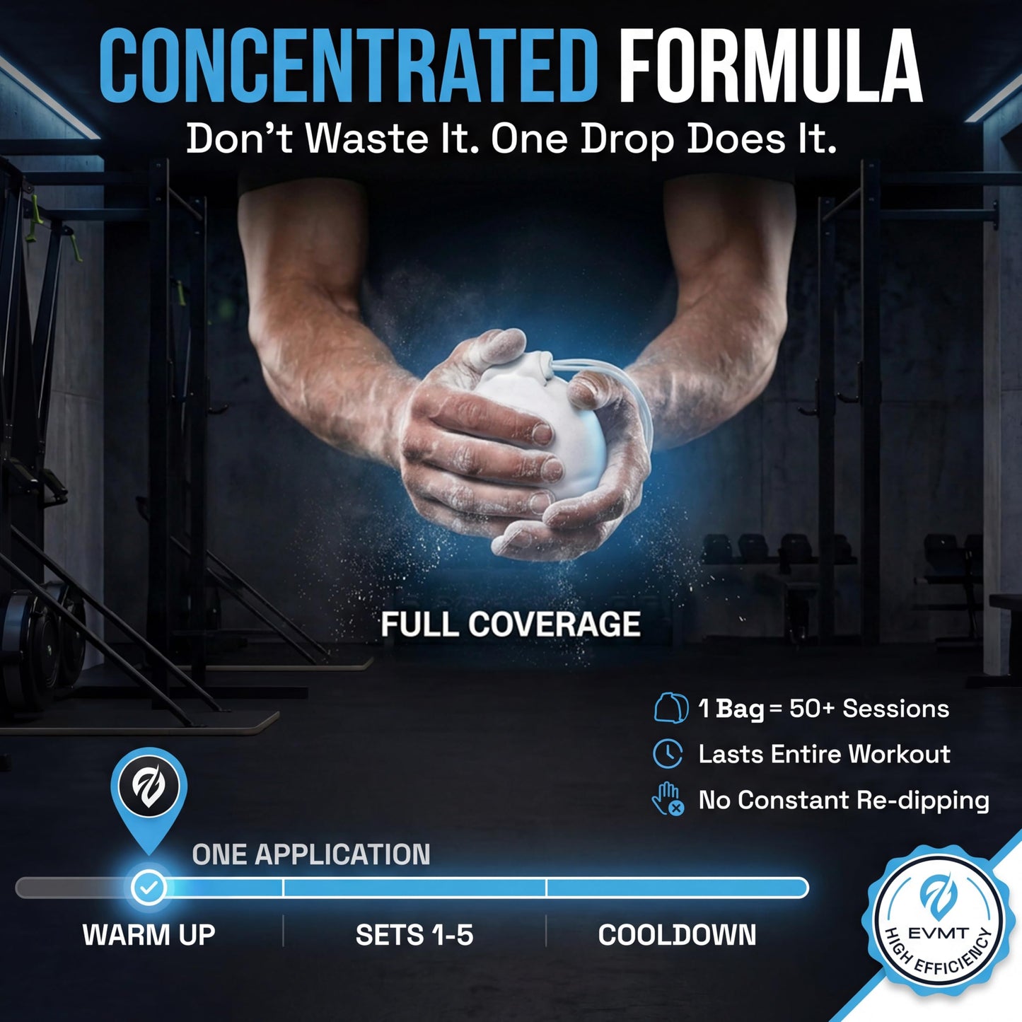 EVMT Brands Chalk Ball, Mess Free Gym Chalk for Weightlifting, Gymnastics, Rock Climbing, Dancing. Sweat Resistant and Long Lasting for Stronger Grip. Package May Vary.