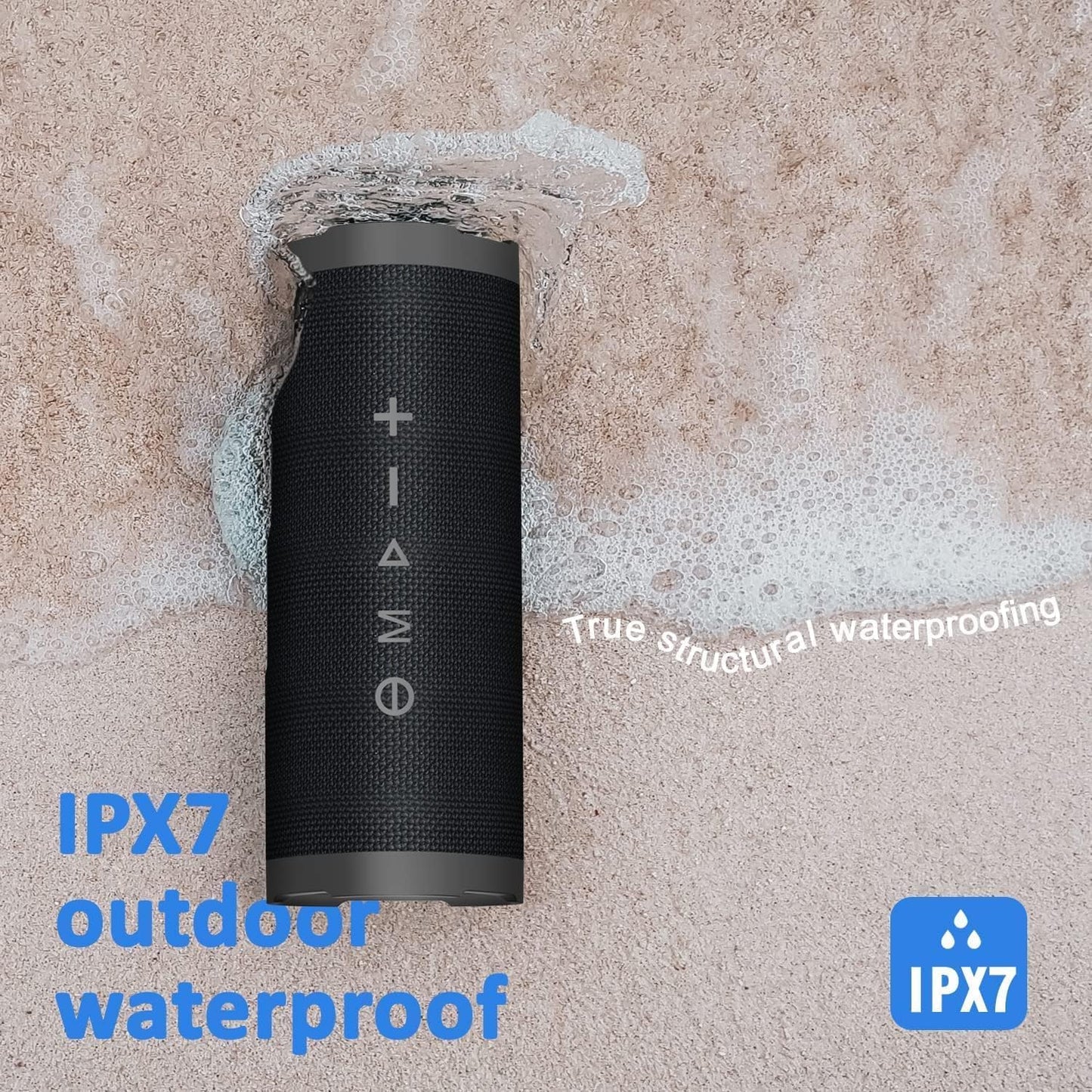 Vanzon V40 IPX7 24W Pairing,24H Bluetooth Speaker, Portable Bluetooth Speaker, Waterproof Wireless Speaker with Stereo