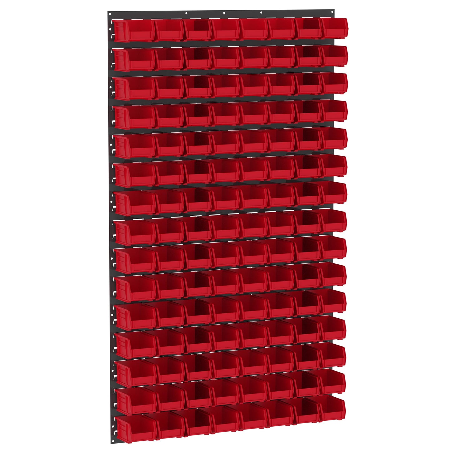 Akro-Mils 36"x61" Steel Wall Mount Louvered Panel with 24-Pack of 5 x4 x3 AkroBins Stackable Plastic Storage Bins (Yellow), Organization Bundle for Garage, Workshop, Classroom