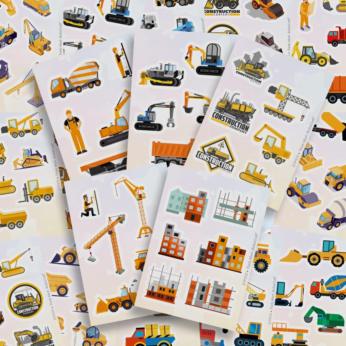 100 Pcs Construction-Themed Stickers - Perfect for Birthday Parties and Gifts