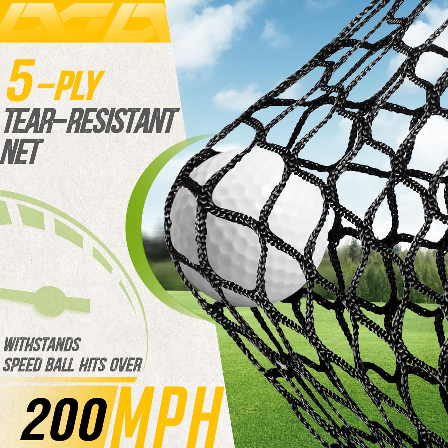 PodiuMax Golf Net, 10x7ft Golf Practice Net, Hitting Nets for Backyard Garage, Improve Chipping Putting Pitching, Gift for Men & Golfers