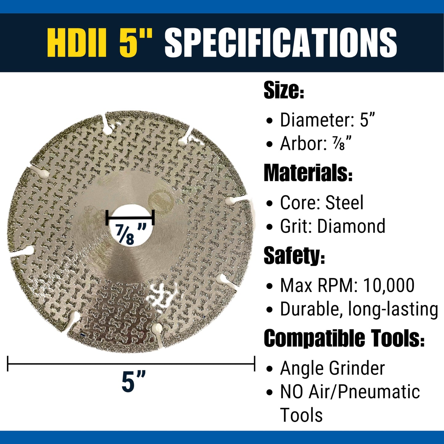 Bad Dog 5" HDII + Cutting Wax: Diamond Wheel for Grinding, Sanding, and Cutting + Wax Lubricant.