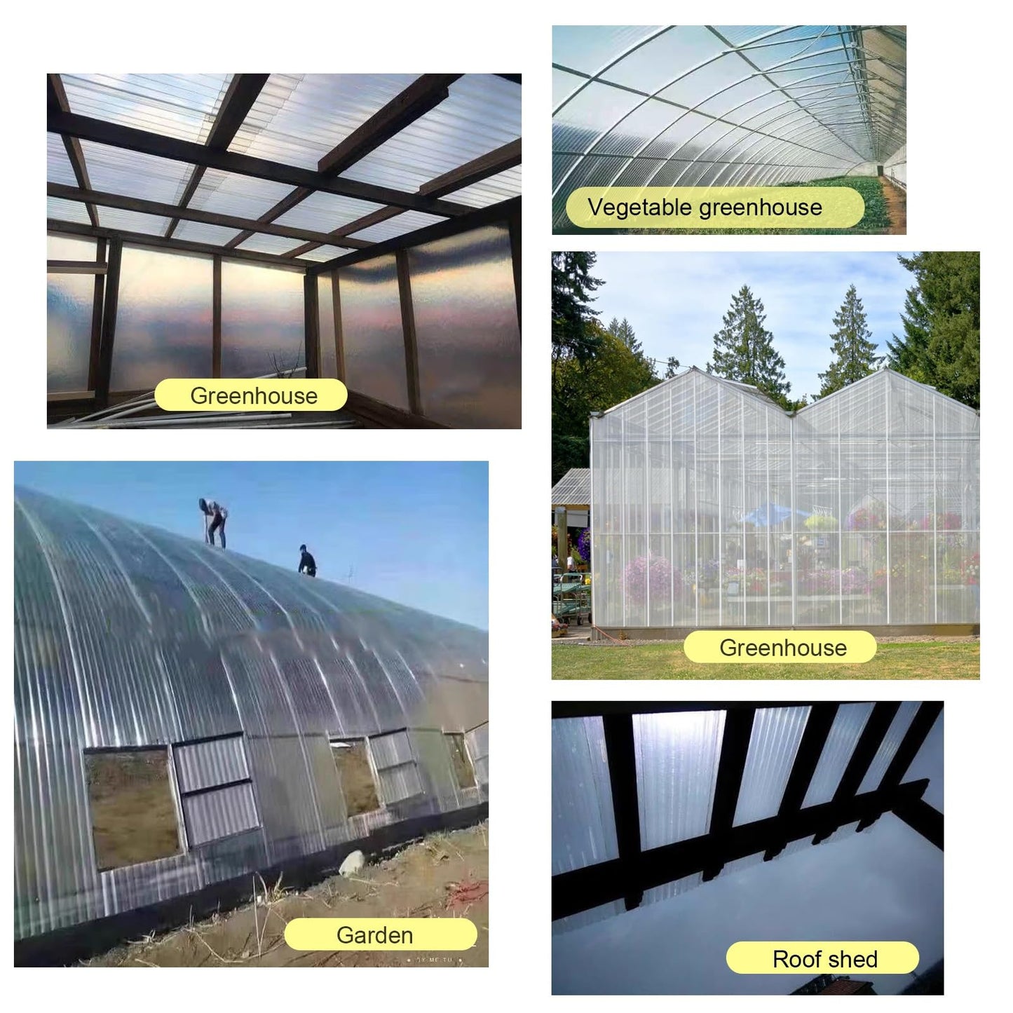 QWEASDF Transparent Roof Sheet,Roofing Cladding Panel,Corrugated Roofing Sheet,Fiberglass Daylighting Panels,Anti-UV Rainproof Sunshine,FRP Daylighting Plate, Greenhouses(3pcs,0.9 * 0.7m/35 * 28in)