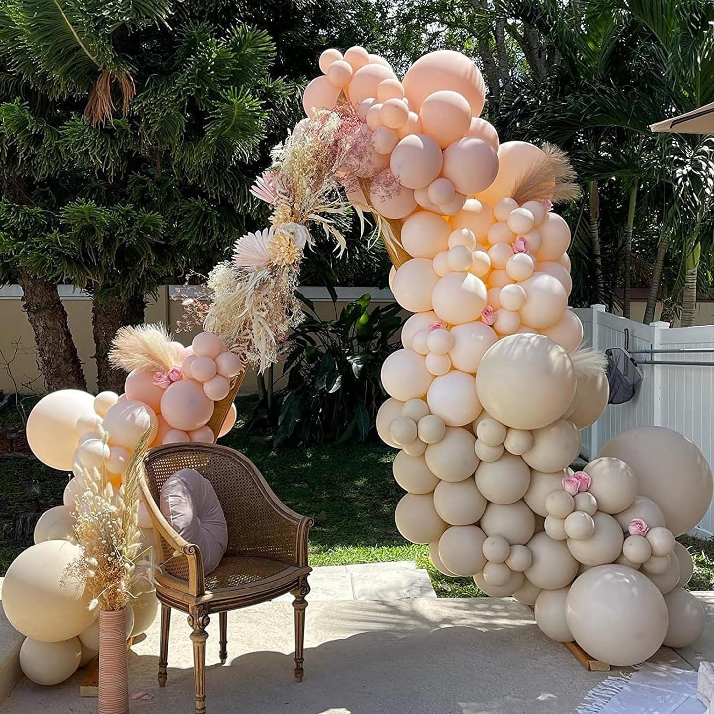 PartyWoo White Sand Balloons - 50 Pcs 5-Inch Mini Beige & Cream Latex Balloons for Weddings & Celebrations