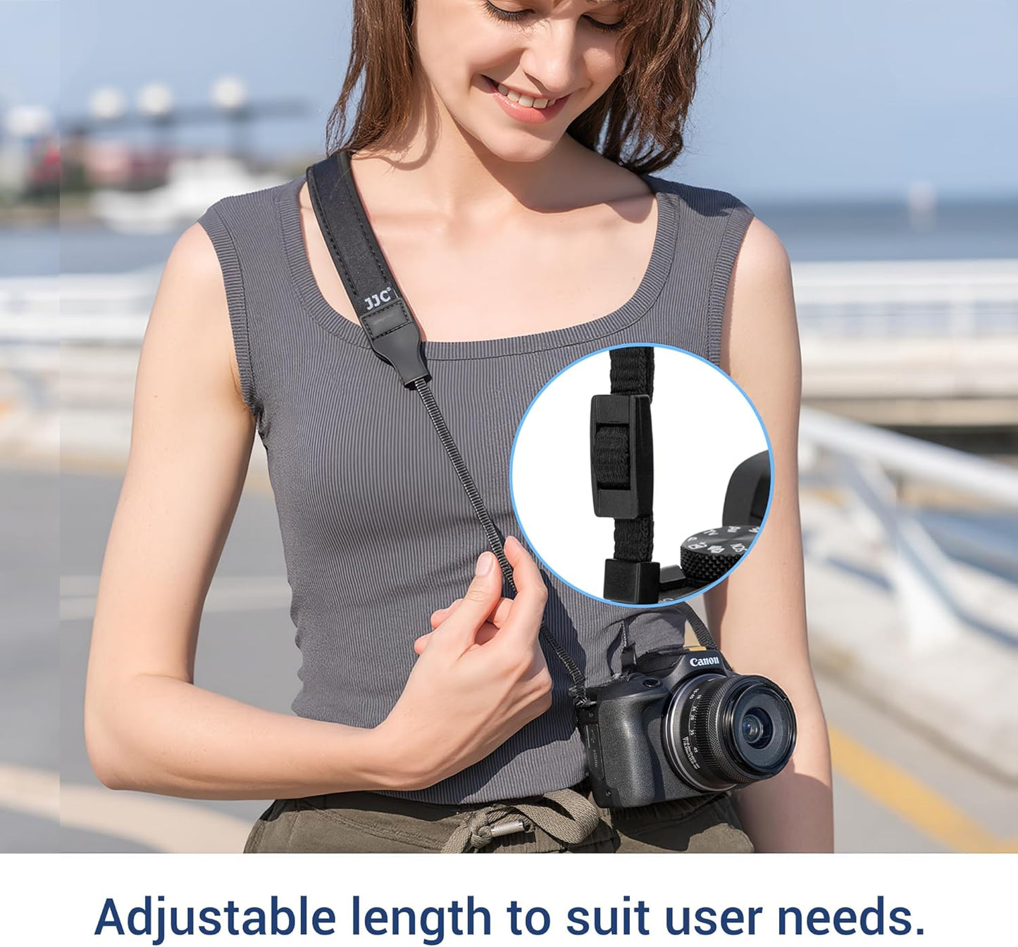 R50V R50 R100 M50 23.6-43.3" JJC Neck Strap for Canon EOS Mark II Nikon Sony Fujifilm Mirrorless Cameras, Adjustable