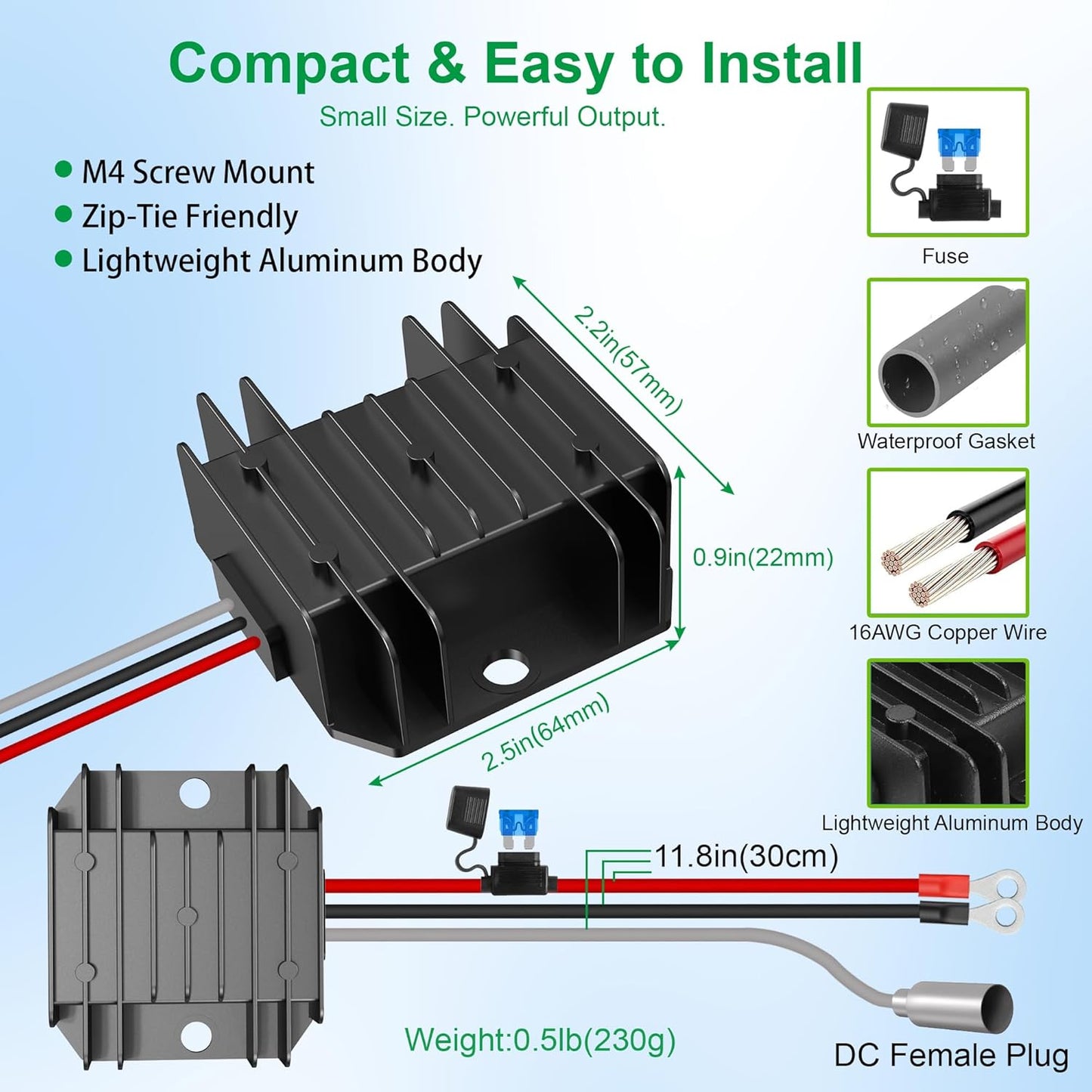 XiakaiLink 9-28V 12V/24V 30V 3.5A Professional Power Solution for Stable Starlink Mini Internet Connectivity: