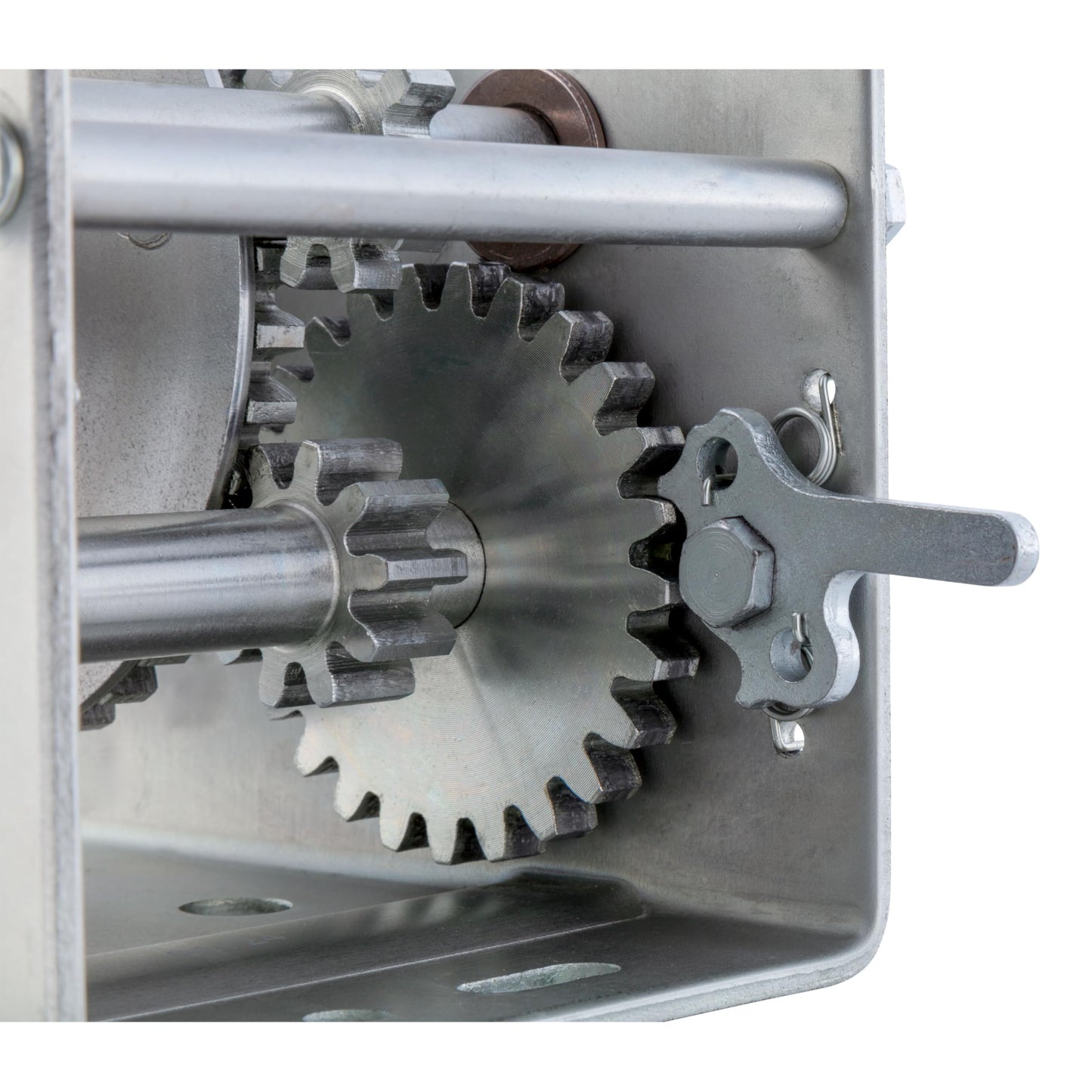 CURT 29520 Hand-Crank 2-Speed Winch, 2,000 lbs, 4.1:1 High, 10.25:1 Low Gear Ratio, 10.6" Handle
