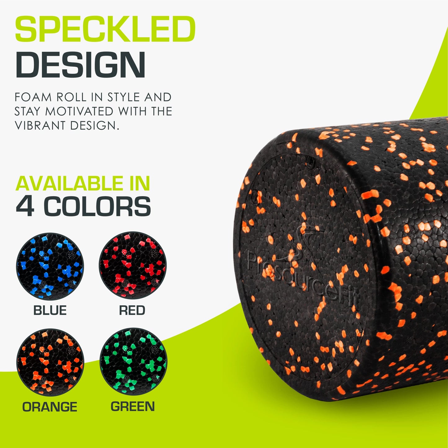 ProsourceFit High Density Foam Rollers 18 - inches long, Firm Full Body Athletic Massage Tool for Back Stretching, Yoga, Pilates, Post Workout Muscle Recuperation, Black/Orange