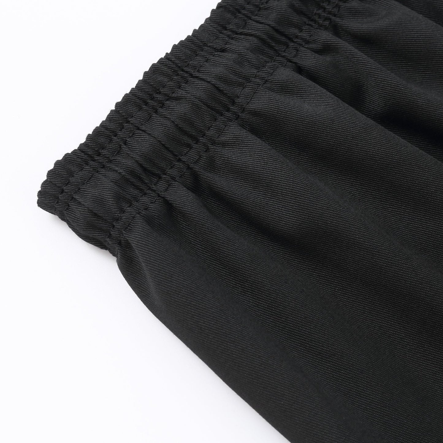 FitsT4 Sports Karate Pants 8oz Middleweight Elastic Waist Martial Arts Pants Perfect for Training or Competition Black, 6