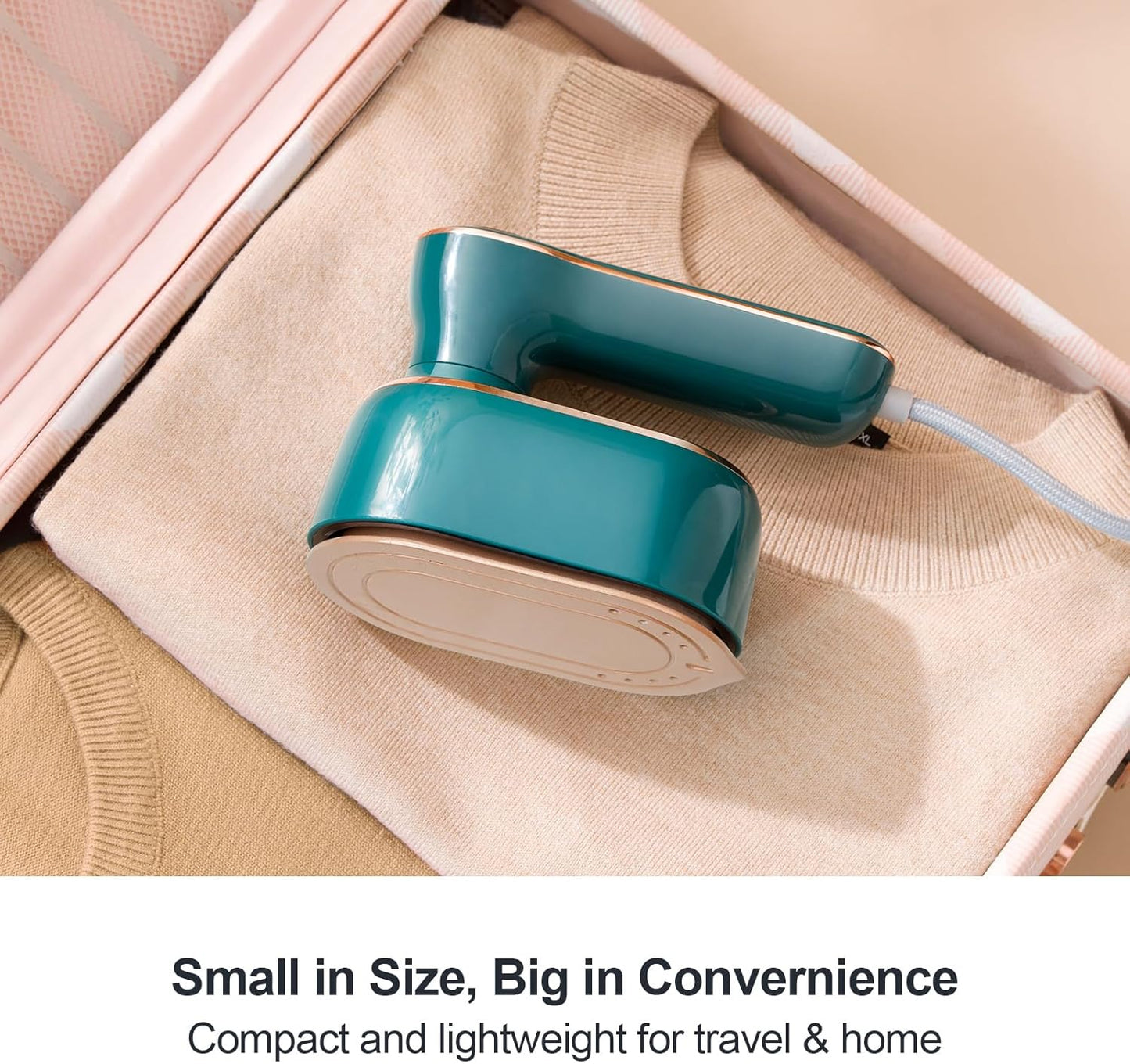Skiennix Travel Steamer | 1000W Compact Mini Iron for Wrinkle Removal - Perfect for Home & Travel