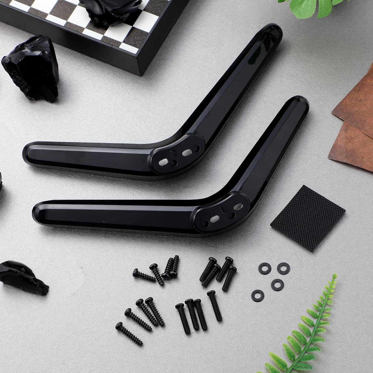 2pcs 32-55 Inch DOITOOL TV Stand Legs Table TV Legs Replacement Plastic Television Feet for TVs, Including Screws