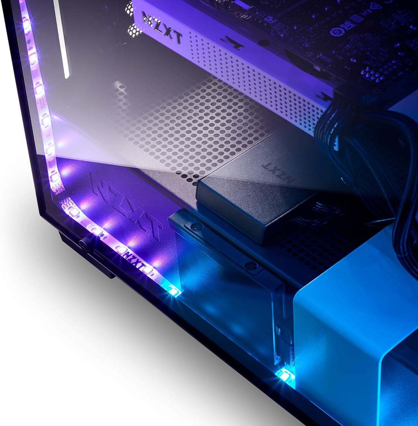 2 300mm NZXT HUE LED Strips Accessory - Two RGB LED Lighting Strips - Magnetic & Double-Sided Tape