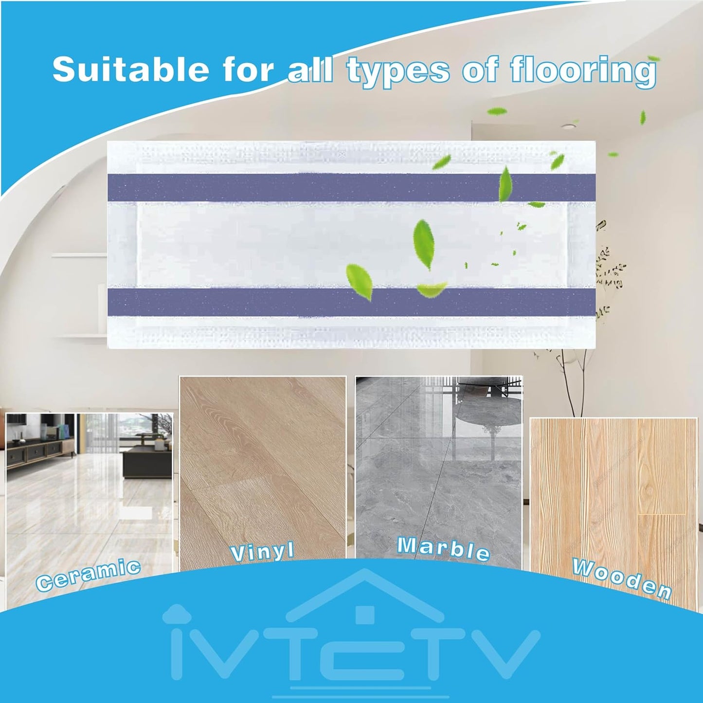 Skiennix 64 Count Disposable Swiffer Wet Pads Refills - Versatile Wet & Dry Use for Hardwood, Vinyl, Tile, Laminate