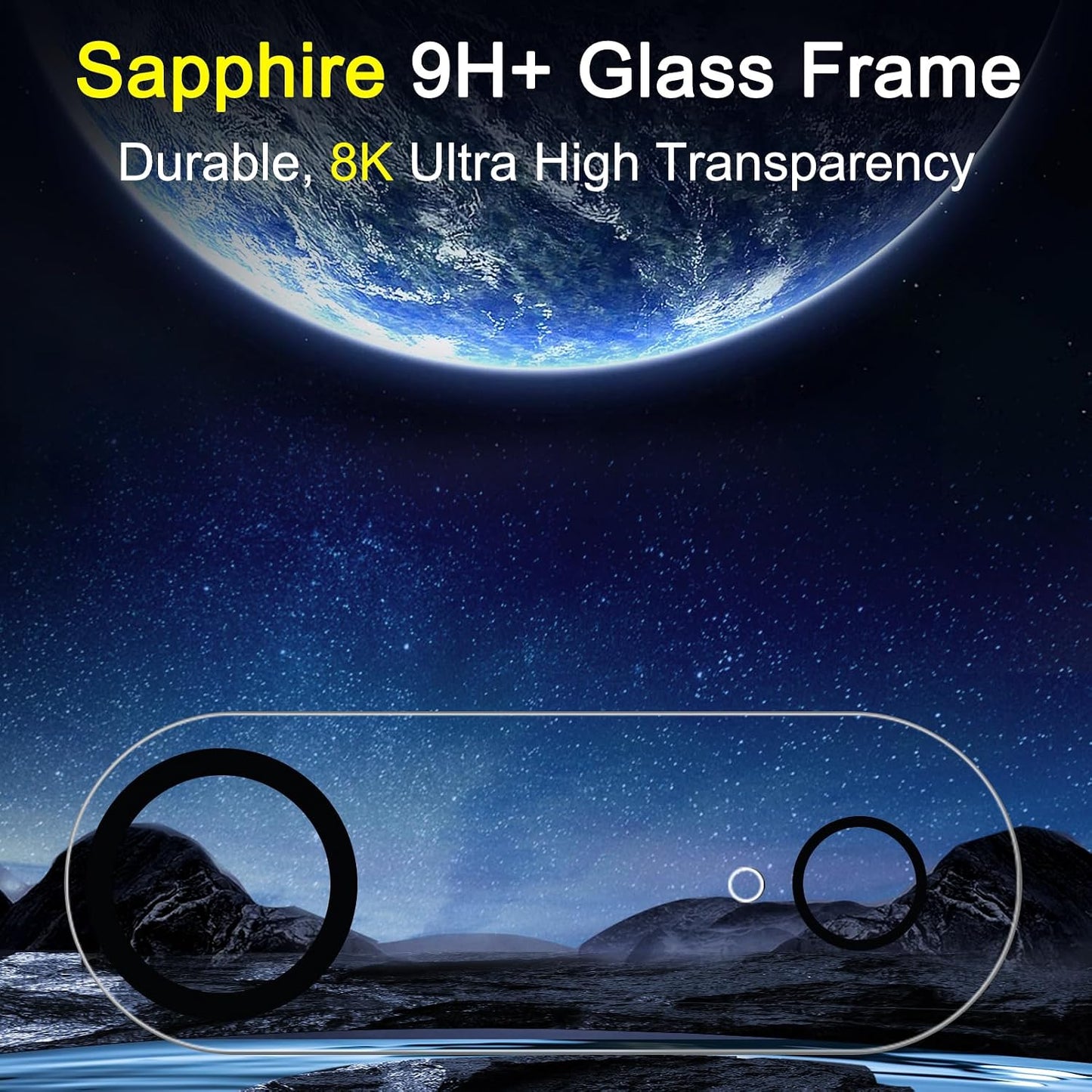6 Pack 9H+ 17 Ferilinso Camera Lens Protector for iPhone Air Accessories, Phone Case Friendly, Air Tempered Glass