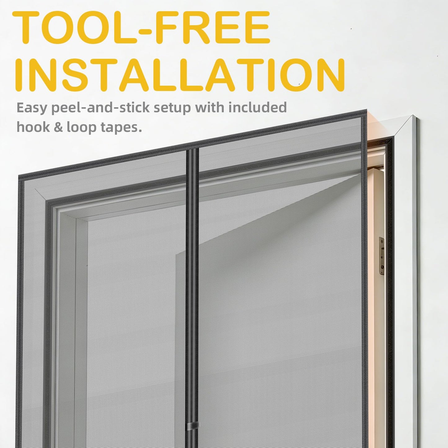 TRIZYZFON Custom Magnetic Screen Door, Make to Measure Screen for Door Customized Screen Mesh with Magnet to Keep Bugs Out