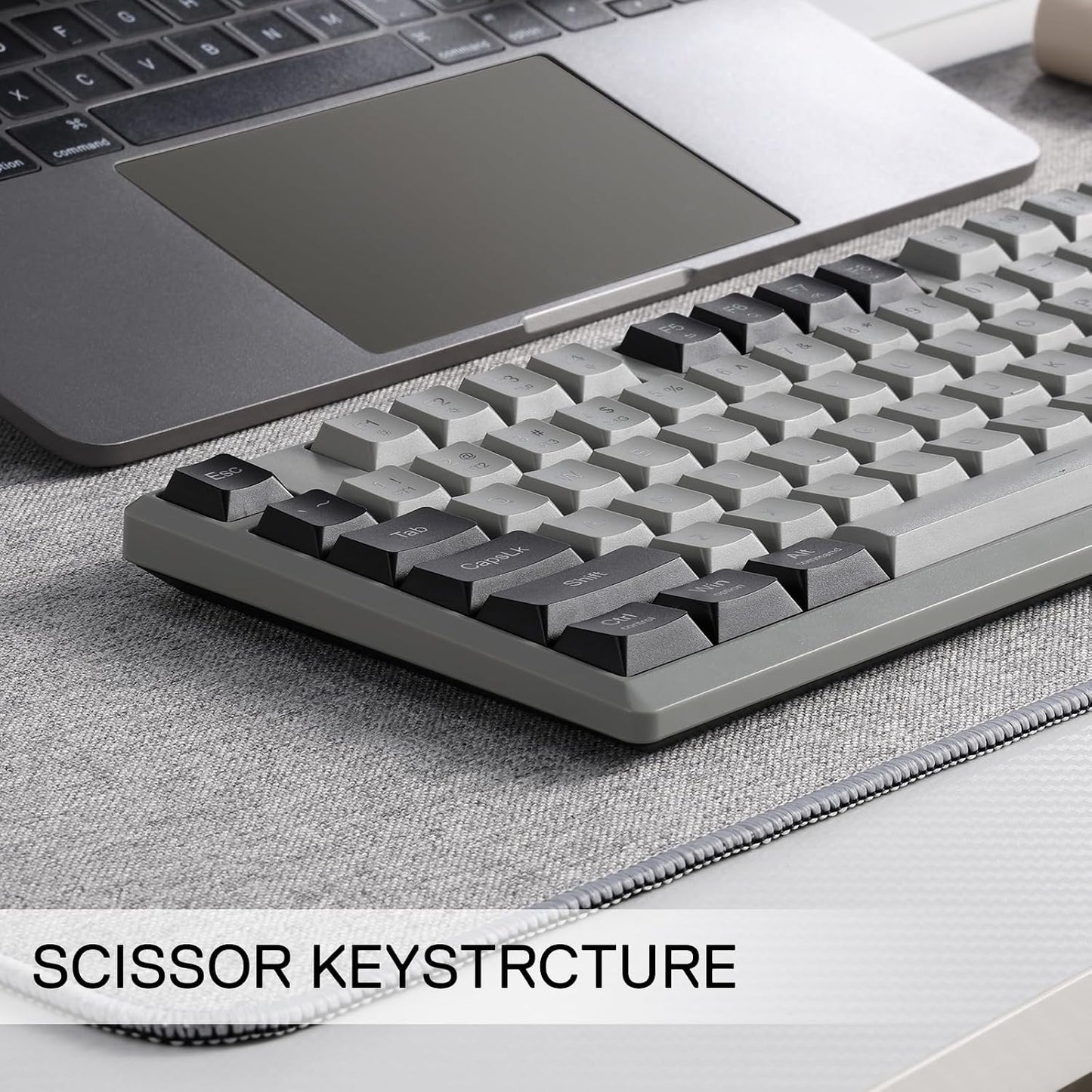 Redragon BK7114 98 2.4G Low-Profile Wireless Computer Keyboard, Keys Slim Office PC Scissors Mechanism Keyboard w/ BT