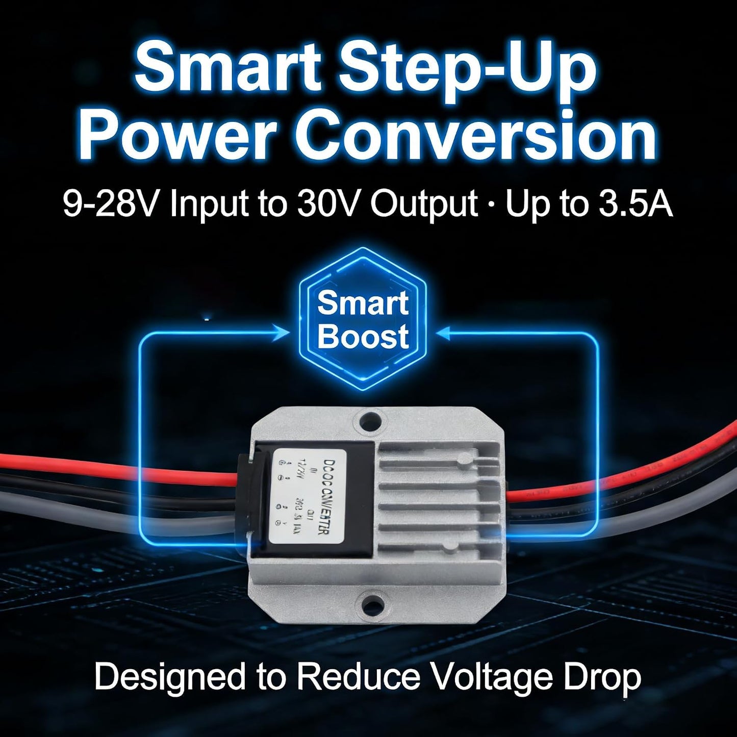 QQQDADA 12V 12V 30V 3.5A, 928V Mini Adapter, DC Step-Up Converter to Smart Boost Power Supply Cable Fit for Starlink