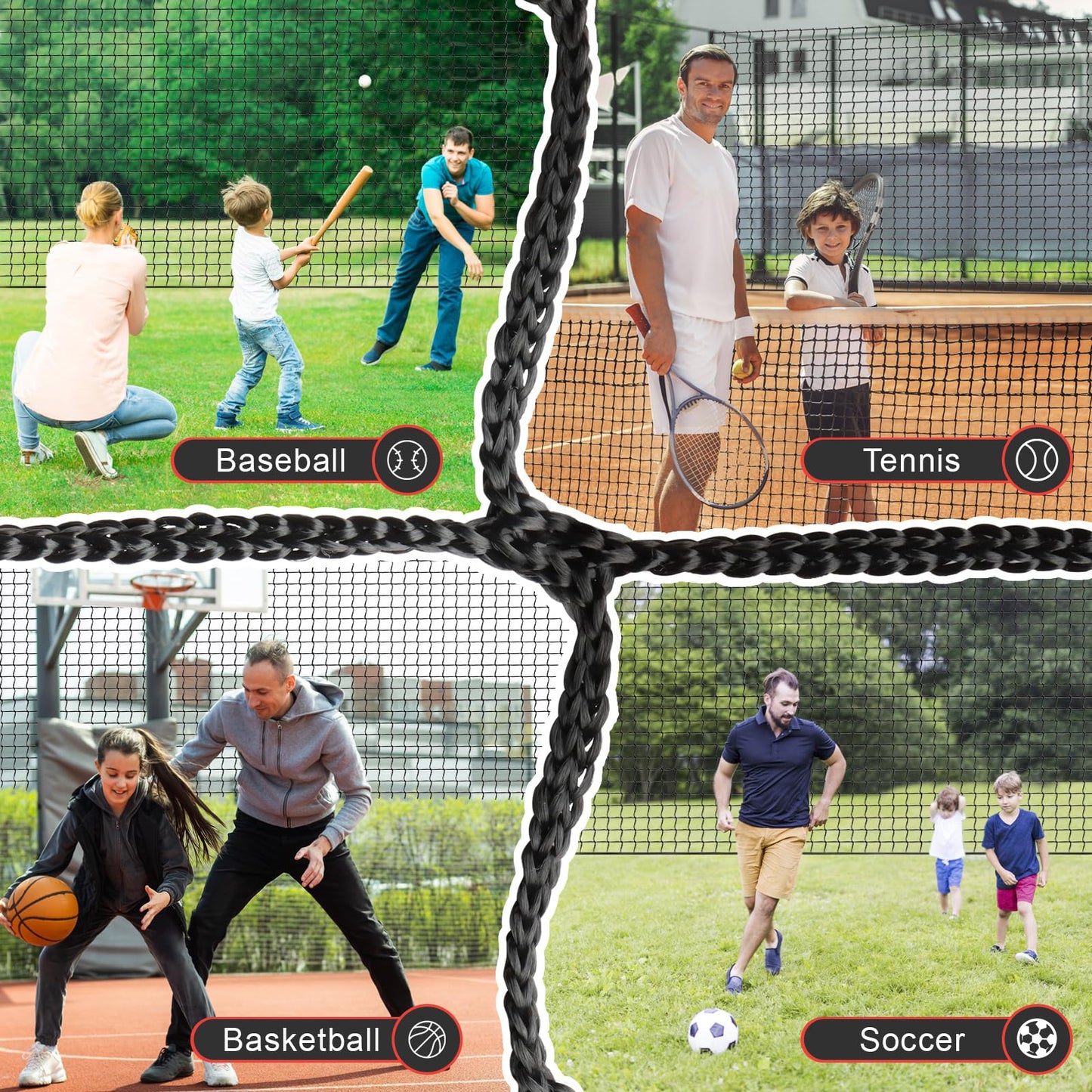 Storgem Baseball Batting Cage Net, Frame Not Include, 8' X 8' X 15' Baseball and Softball Cage Netting with Door, Target Cloth, Heavy Duty Enclosed Hitting Cage Net for Backyard and Indoor