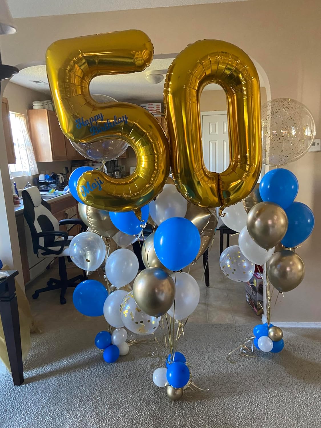 Number 0 Balloons - 40 Inch Gold Number Balloons for Birthday & Wedding Celebrations
